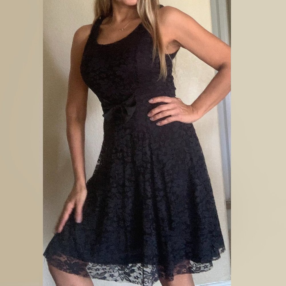 Black Lace Cocktail Dress Size Medium